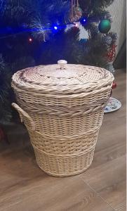 Корзина плетеная "Прованс" с крышкой из Эко лозы